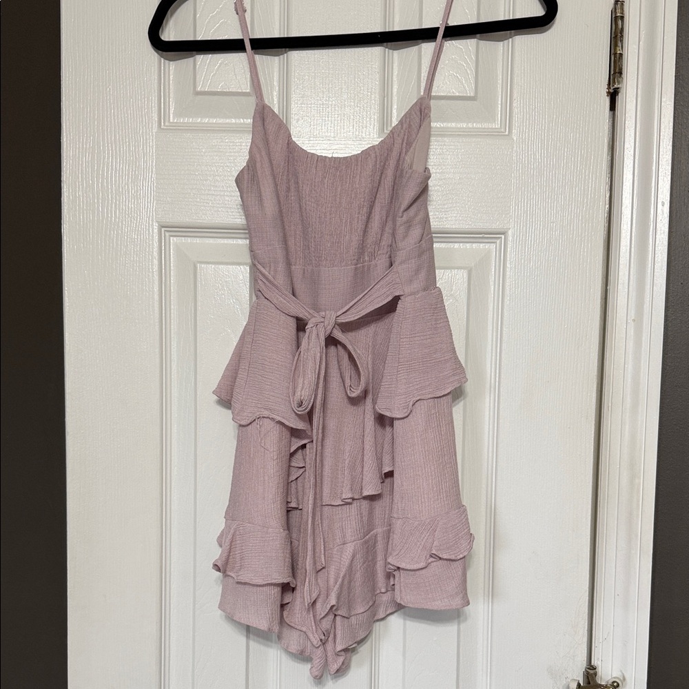 Saints + Secrets Pink Ruffled Romper